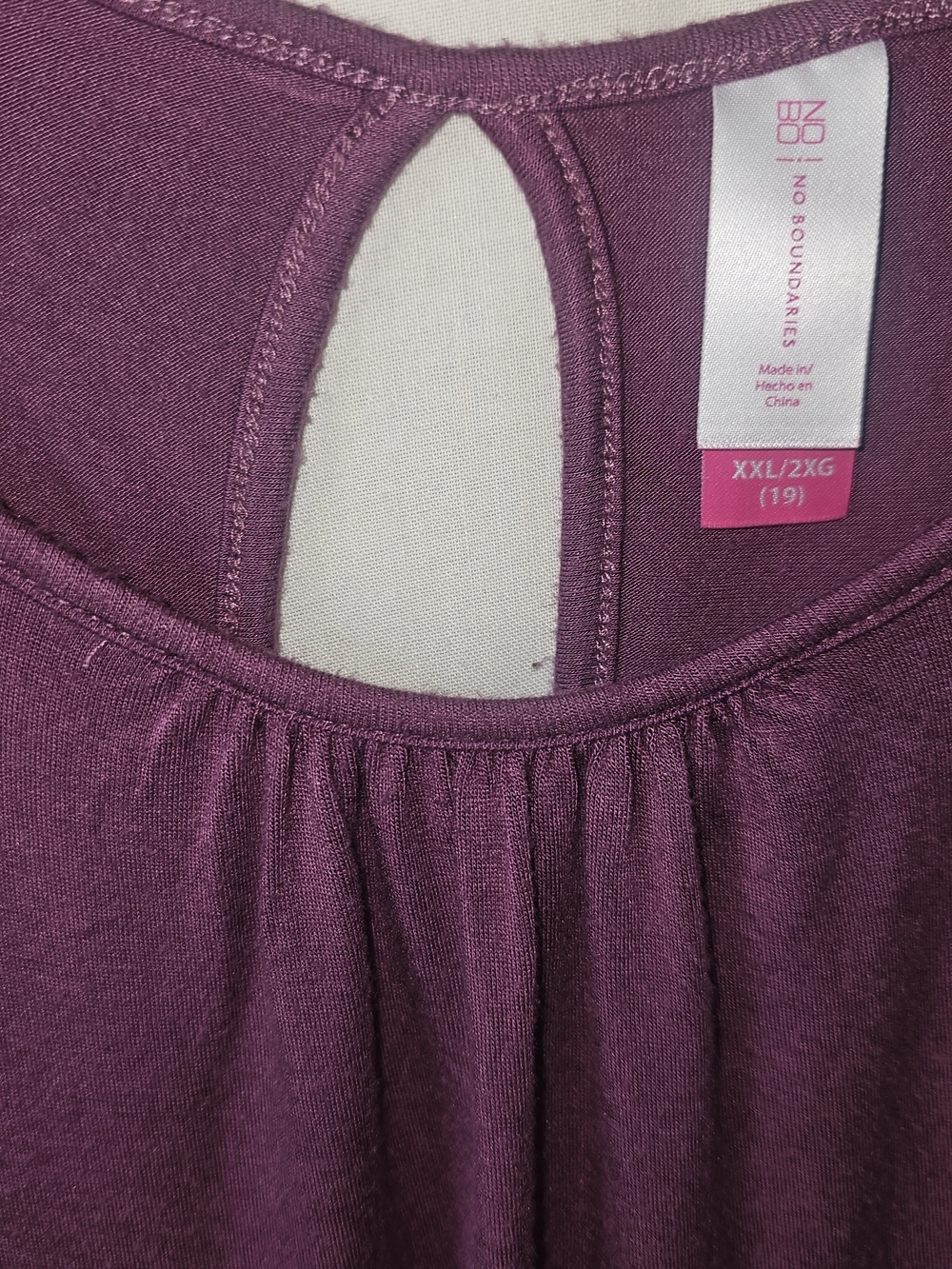 No Boundaries Plum Lace Sleeve Tank Top - Picture 3 of 4